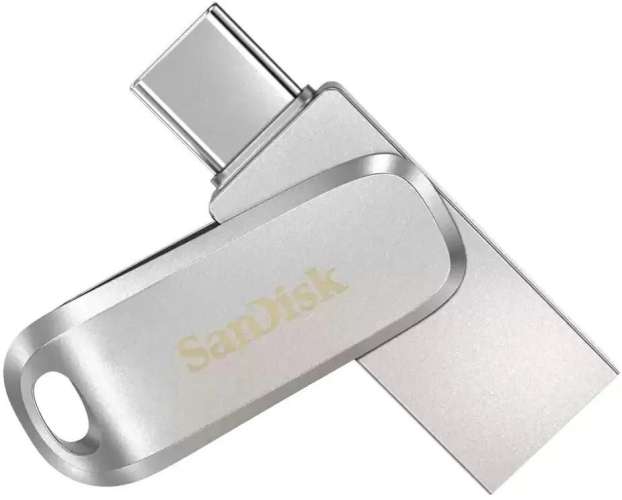 Флешка USB Sandisk Ultra Dual Drive Luxe 1ТБ, USB3.1, серебристый [sdddc4-1t00-g46]